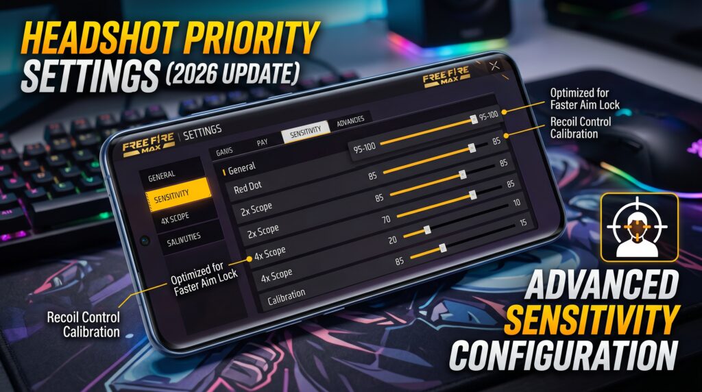Free Fire Max Panel Headshot Auto Aim Settings (2026)